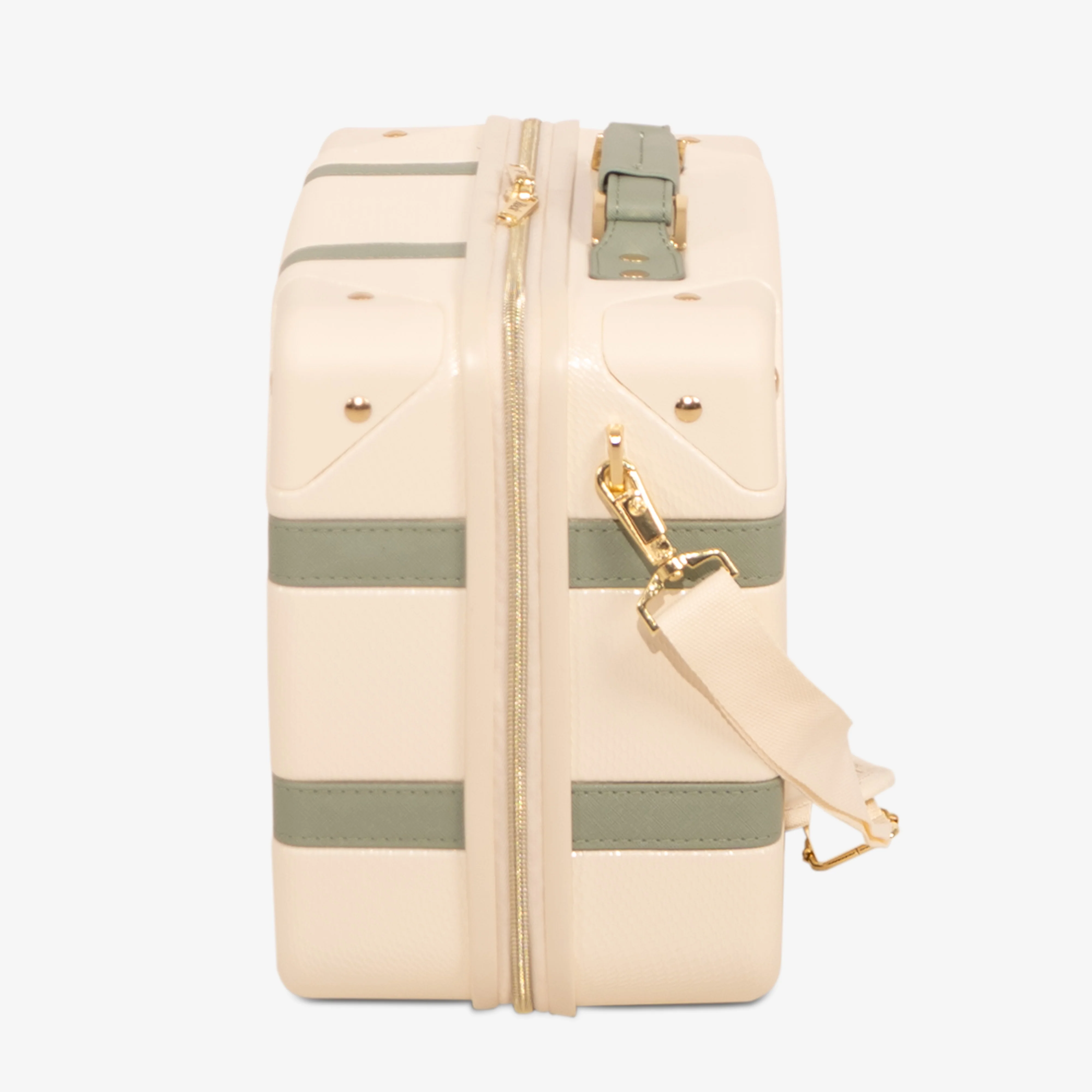 Vintage Vanity Suitcase in Cream + Sage - Image 3
