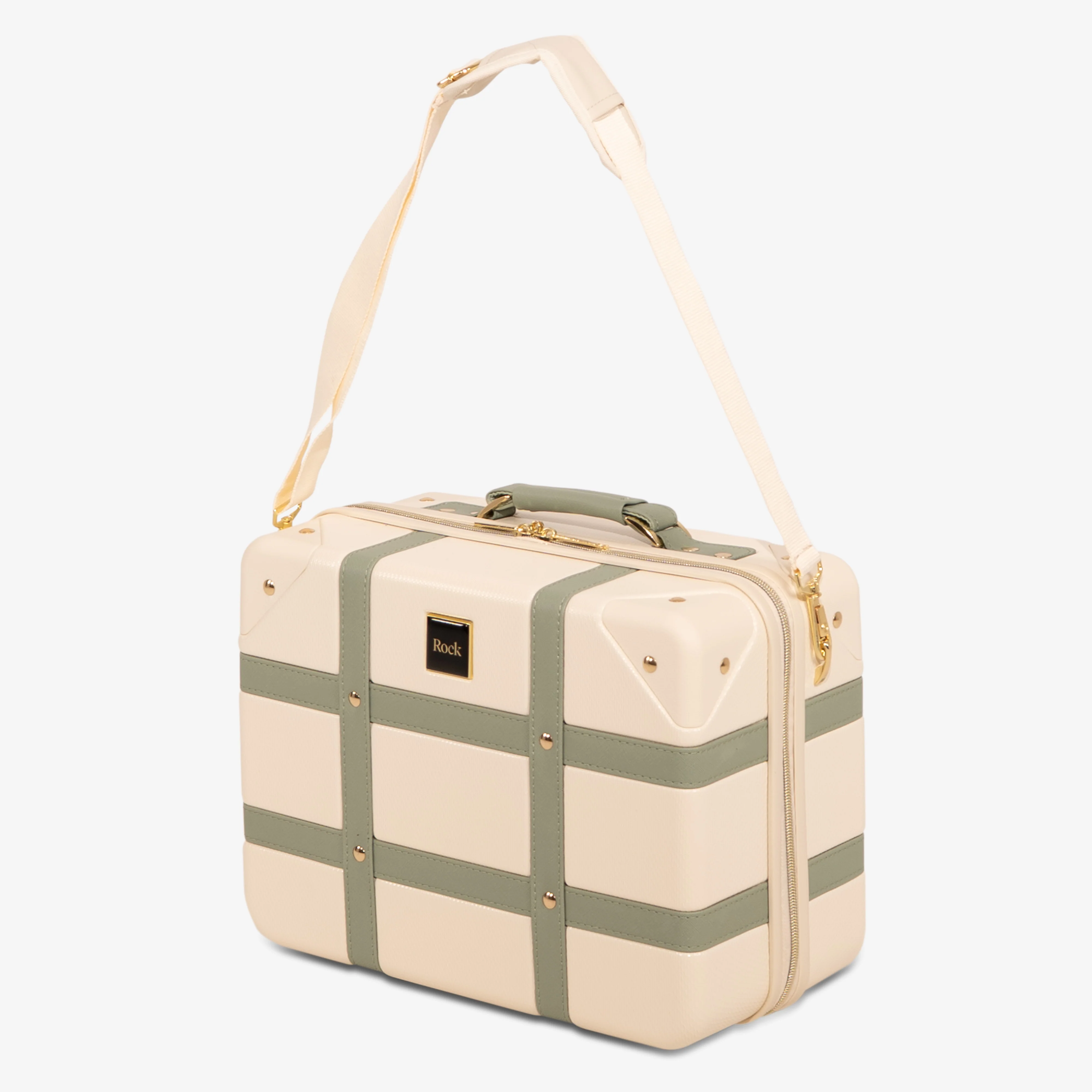 Vintage Vanity Suitcase in Cream + Sage - Image 5