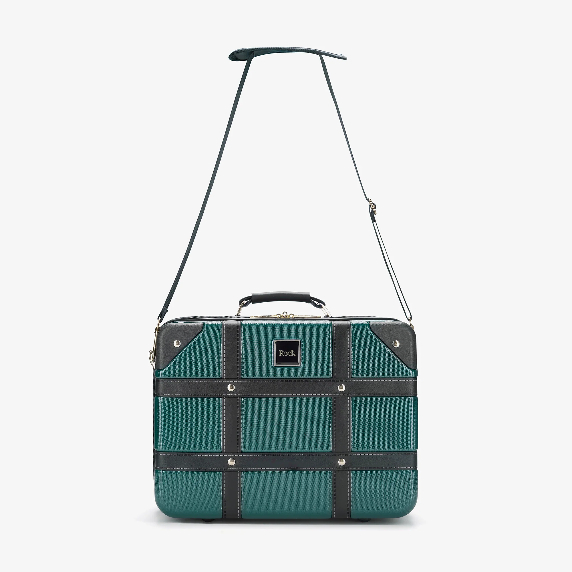 Vintage Vanity Suitcase in Emerald Green - Image 3