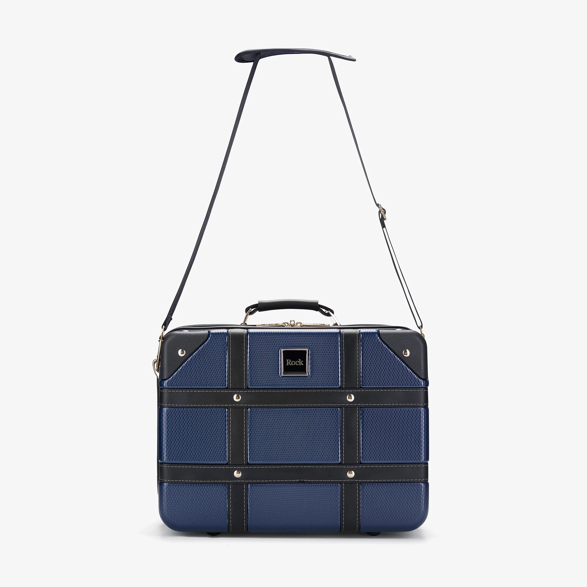 Vintage Vanity Suitcase in Navy - Image 3